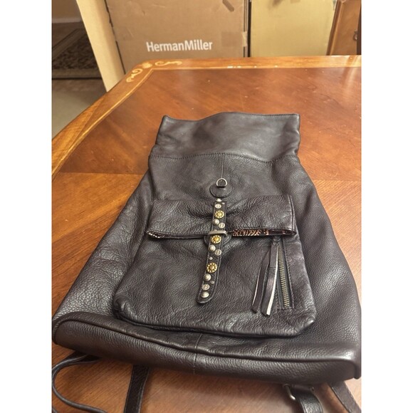 Free People  Backpack in Black Leather main image 15